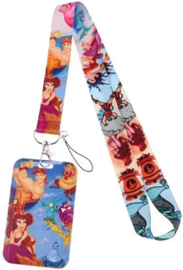 Classic Movie Greek God Cartoon Characters Lanyard w/ID Holder Keychain