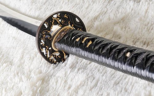 Lyuesword Clay Tempered Sword Folded Steel Katana Battle Ready With Abrasive #TOP5