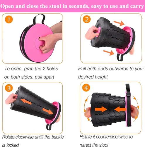 image for Fishboy Upgraded Collapsible Stool, 400lbs Max Weight, Lightweight But