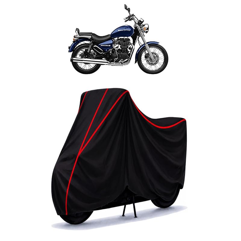 Image of Thunderbird 350 Water Resistant Bike Cover for All Motorcycles & Rain | Heavy Duty Taffeta Fabric | UV Protection, Dustproof, Scratchproof | All Weather Two Wheeler Body Cover with Elastic Bottom