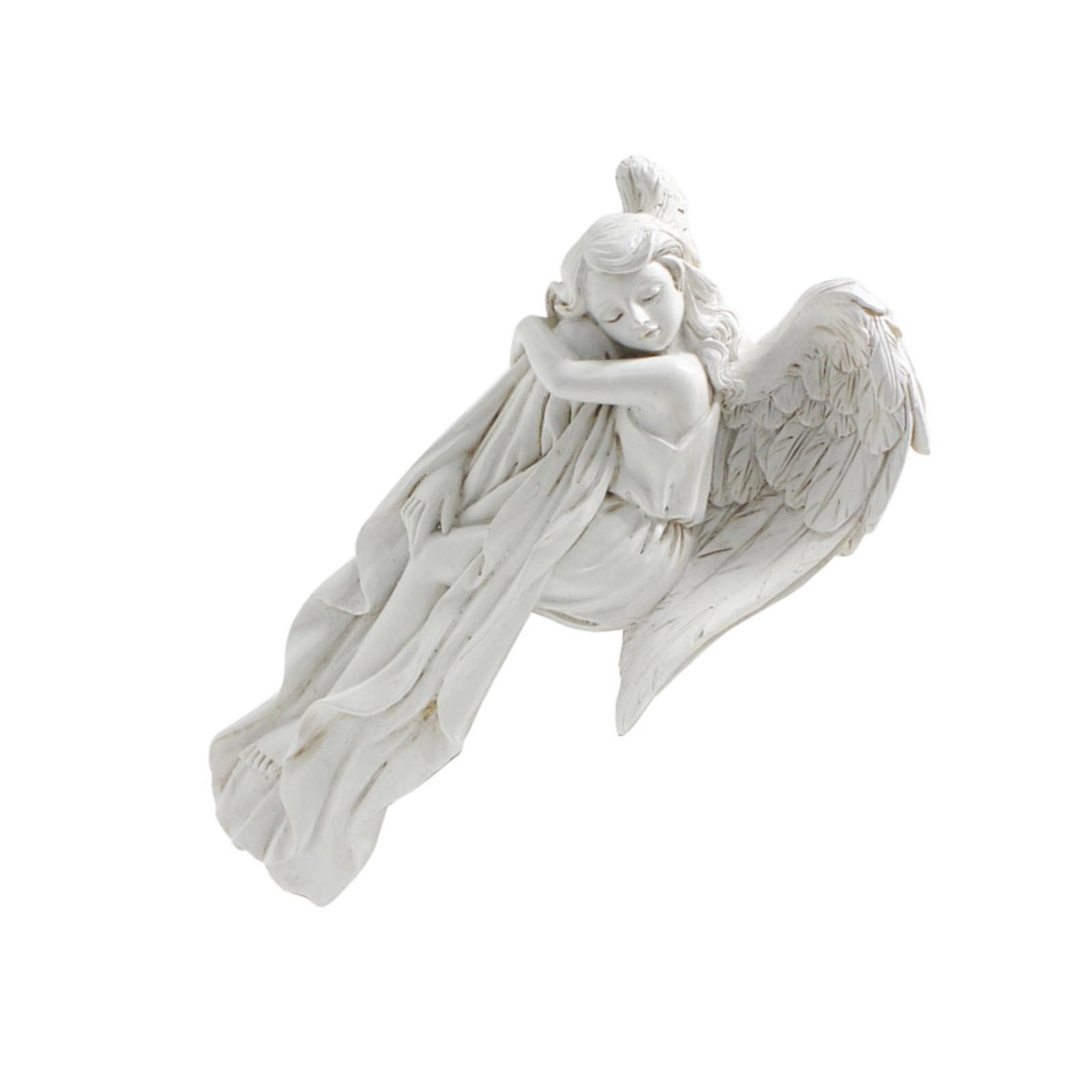 YUNNIAN Estatua angélica de resina hecha a mano para ventana y puerta, adorno para decoración del hogar y compras, 1 unidad