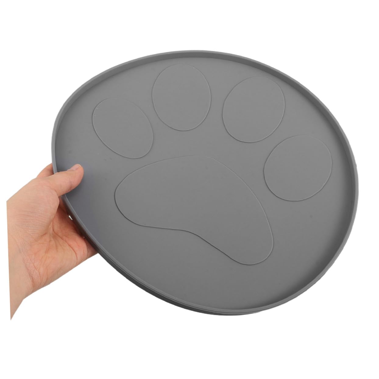 UPKOCH 3stücke Napfunterlage für Hunde und Katzen wasserdichte Futtermatte mit Pfotenabdruckmuster Bissfeste Futtermatte Leicht zu Reinigen Verstauen als Futterunterlage für Kleine