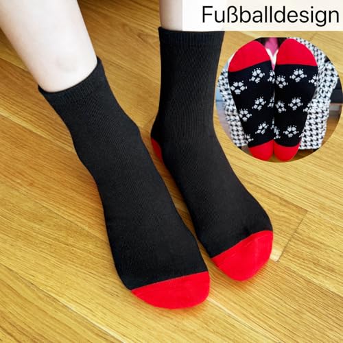 Libella 12 Paar Kindersocken Sportsocken Junge Wintersocken Langesocken Laufsocken Fußball Design Baumwolle 2892 31-34