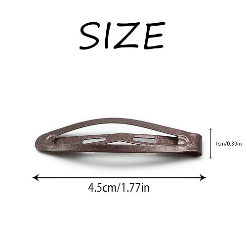 Miniatura 5 de Pinzas para el cabello de 1.77 pulgadas (1.8 in), pinzas para el cabello trenzadas para mujeres, 20 unidades (marrón)