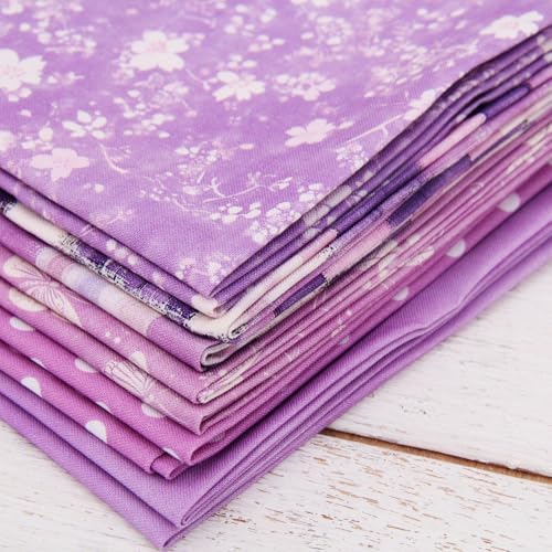Threadart Vintage Purple Dot Cotton Quilting Fabric - 3 Yard Cut — view 3