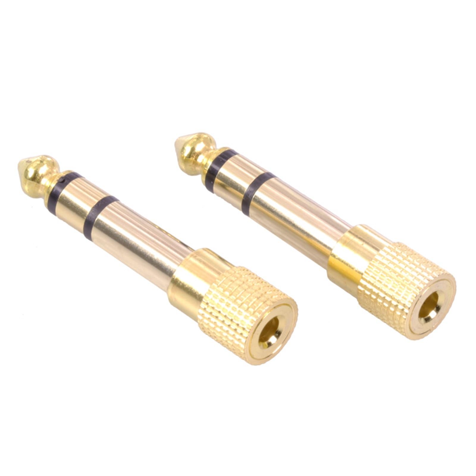 Lot de 10 connecteurs stéréo mâles à 3 pôles de 6,35 mm vers connecteur femelle de 3,5 mm