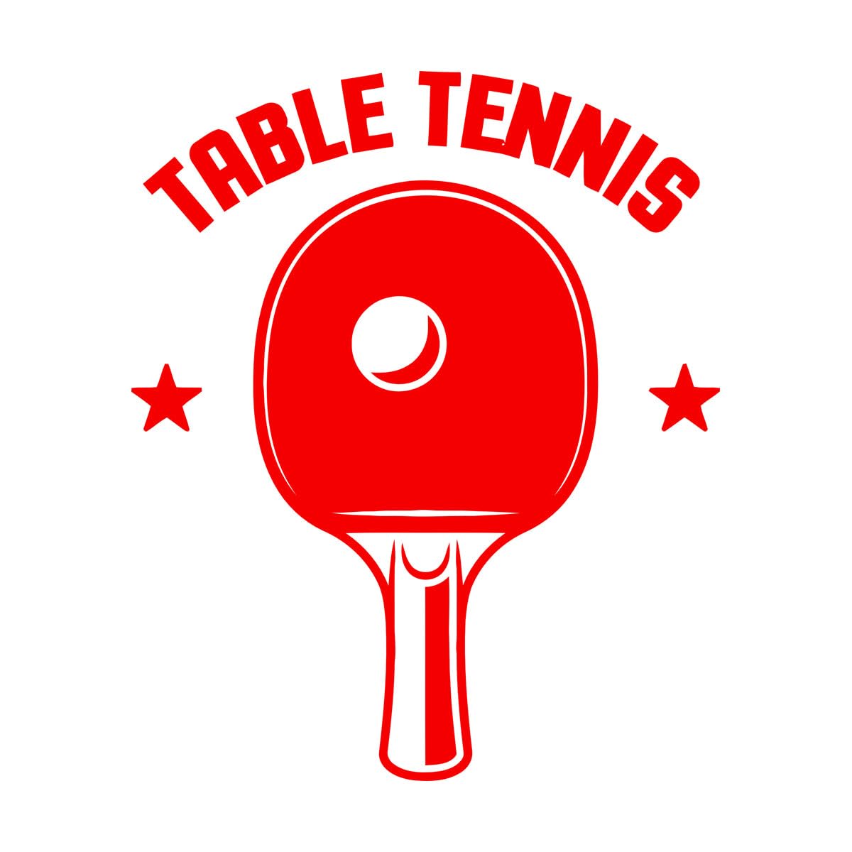 Vinyl Art Sticker Table Tennis Rocket Olympic Games Sport 81x100.8cm Art Mural Painting Extra Large red