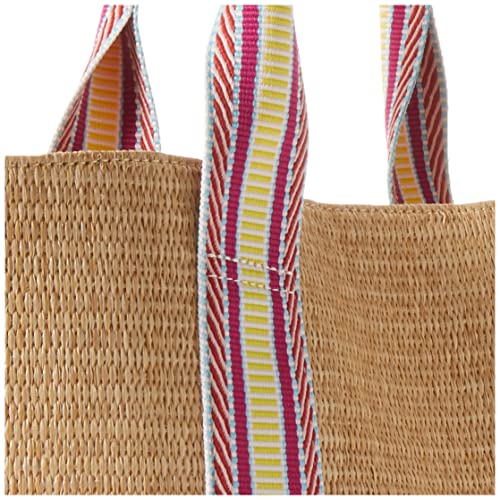 The Drop Tracy Large Canvas Detail Straw Tote - Image 5