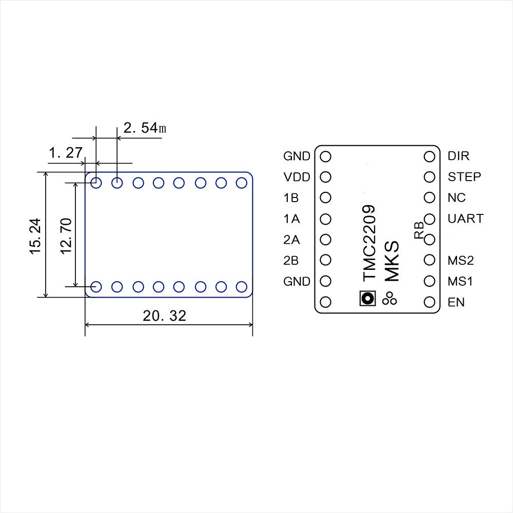 Stepper Motor Driver TMC2209 Stepstick Stepper with Heat Sink Screwdriver for 3D Printer Ramps1.4 MKS SGEN-L, 5 Pcs