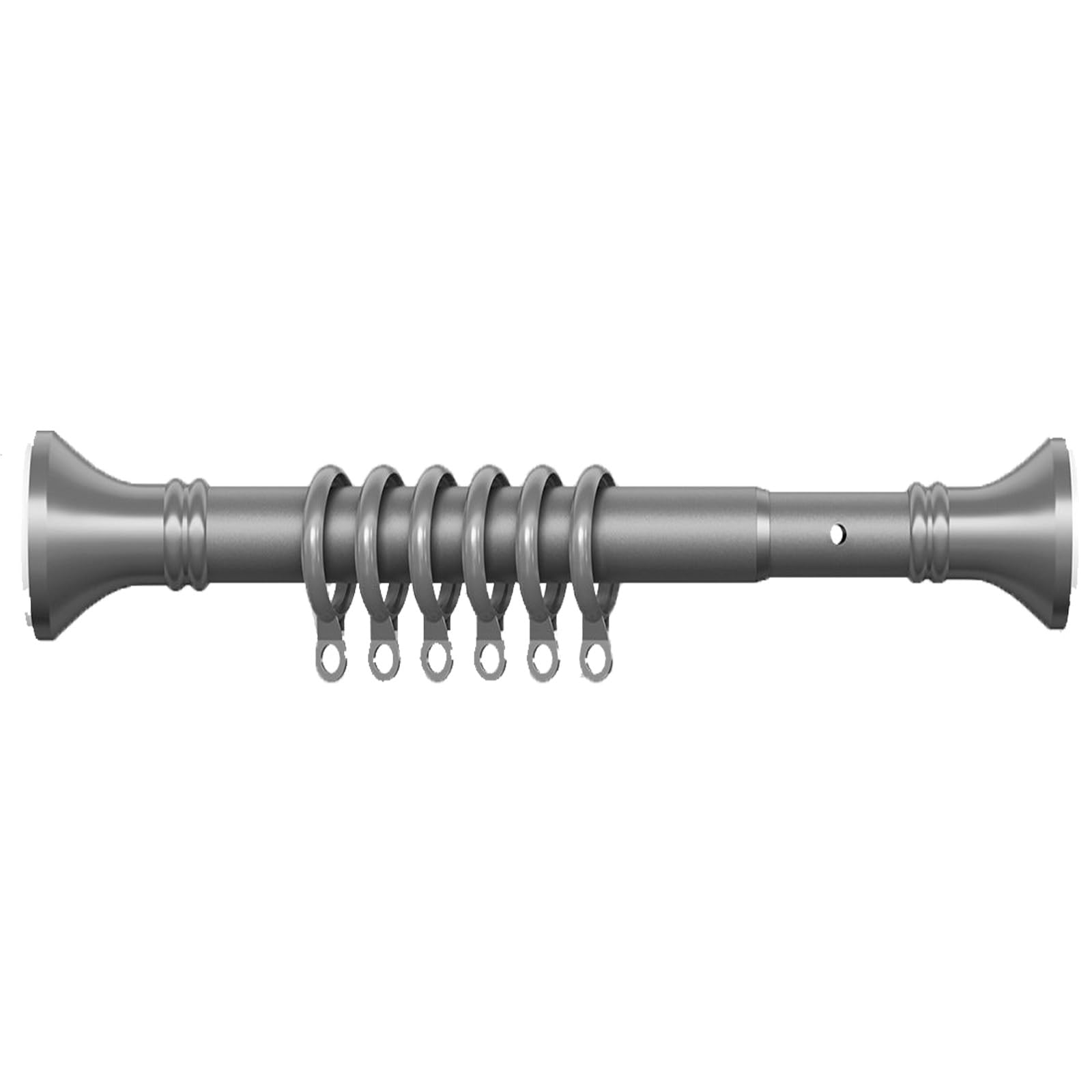 Heavy Duty Shower Curtain Rod, No Drilling Tension Curtain Rod, Carbon Steel, Nonslip for Bathroom Window Wardrobe(Grey,210-300cm/82-118in)