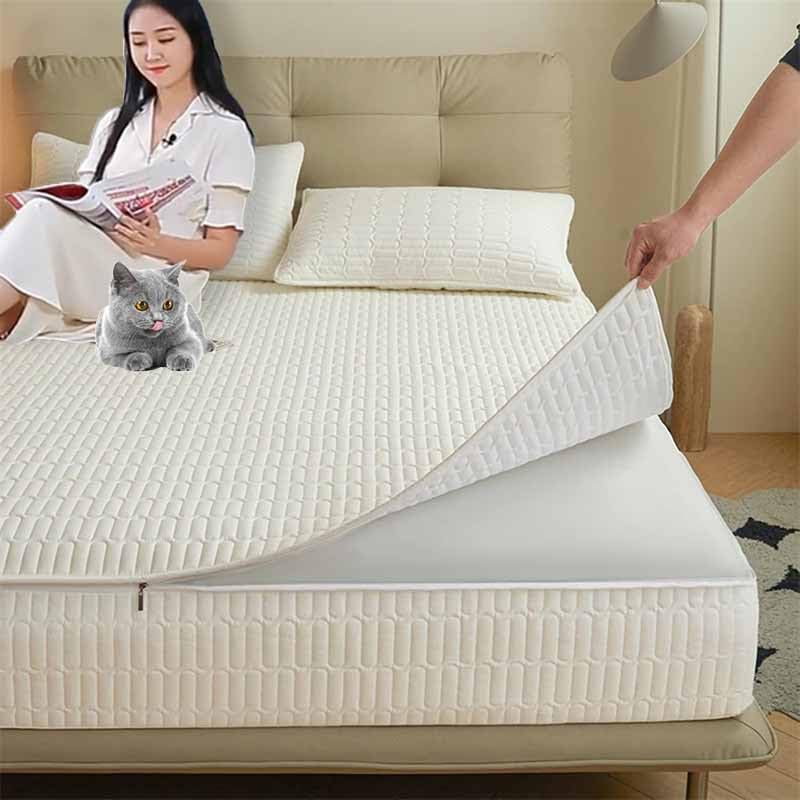 HLTQL Mattress Cover With Zip Double,Mattress Encasement King Size, Fully Fitted 360° Encasement Machine Washable,Quilted Mattress Protector(A5,120 * 200+20cm)