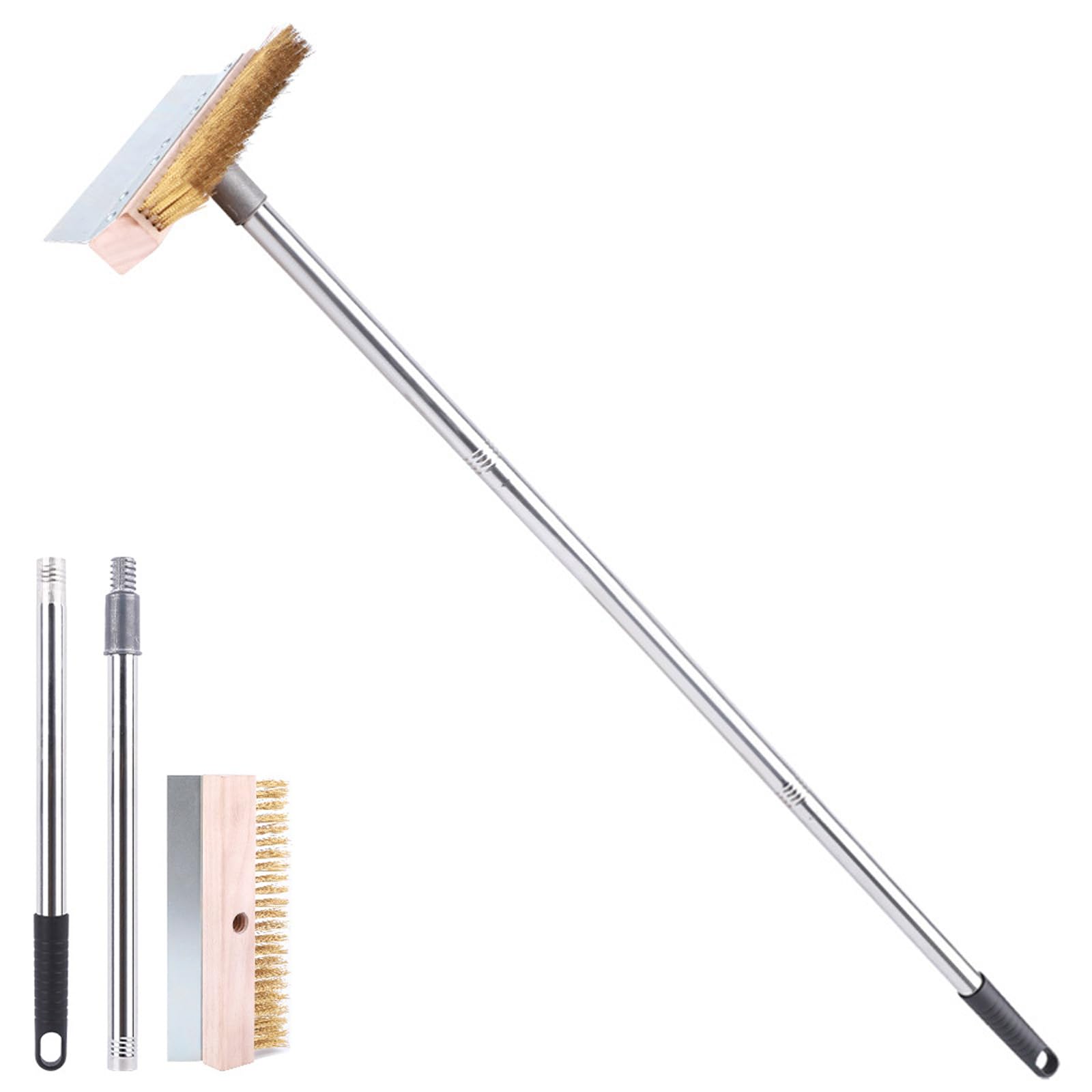 Versatilitys Pizza Oven Brush with Metal Scraper for Restaurant Kitchens and Home Baking Needs Pizza Shop Tool Resistant Brush