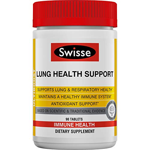 Swisse Ultiboost Lung Health Support Supplement | Bronchial Wellness, Immune & Lung Health, Respiratory Support, Antioxidant Rich | 90 Tablets (02-355-50902)