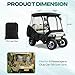 Drive-up Club Car Driving Enclosure, Golf Cart Enclosure Fits for 4 Passenger Club Car DS Golf Carts, 600D Waterproof Windproof Portable Golf Cart Rain Cover with Zipper Door and 4-Sided Clear Window