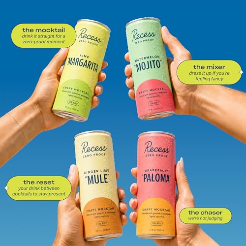 Image of Recess Zero Proof Non-Alcoholic Mocktail Variety Pack, 12 Pack