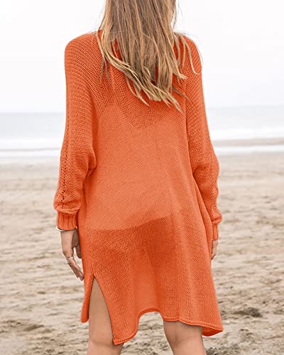 Image of Misassy Womens Open Front Knit Sheer Cardigans Summer Boho Lightweight Long Sleeve Kimono Long Sweater