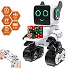 PRANITE Roboter Kinder, Ferngesteuerter Robot Intelligent Wiederaufladbare RC Roboter Singen Tanzen und Spielen, Roboter Spielzeug als Geschenk für Kinder Jungen Mädchen -Weiß
