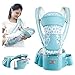 Phiraggit Porta bebe Ergonómico con Asiento, Mochila Multifuncion Transpirable, Puro algodón Ligero apto para bebés, niños (0-48meses)