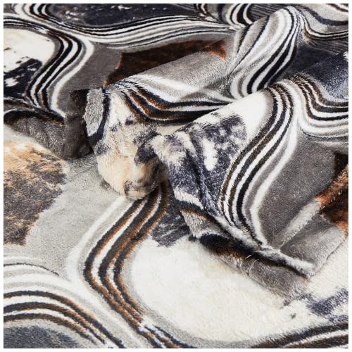 Image of amazon basics Polyester Double Sized Plush Blanket | (300 GSM) | (Brown)