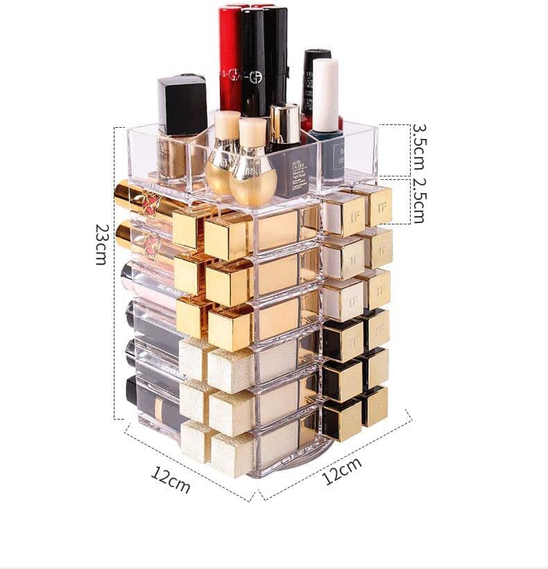 Amazon.co.jp: 口紅収納ケースを回す 大容量 53マス 防塵 透明 多格
