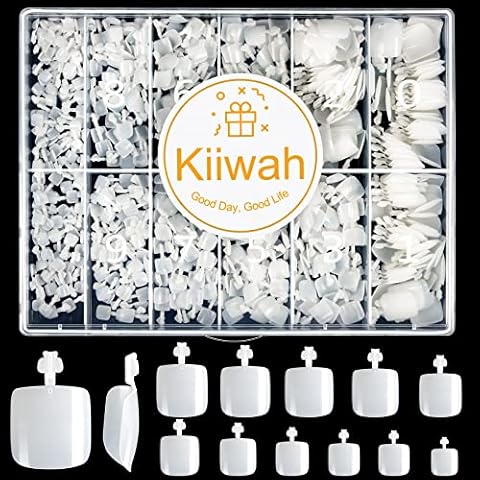 550 Pieces Acrylic False Toenail Tips Set Cover