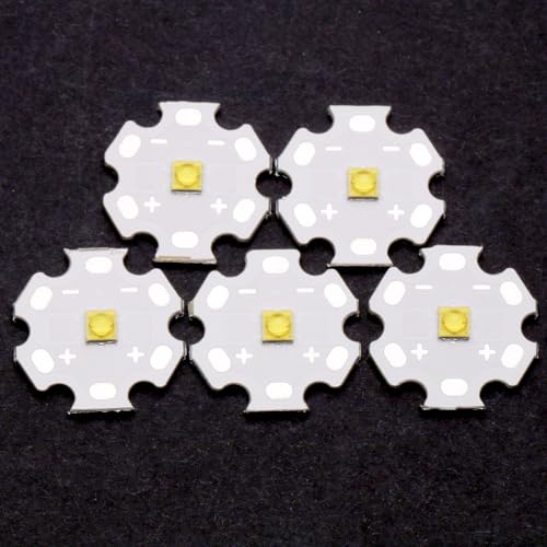 5pcs 3w warm white 3535 smd high power cob led chip with aluminum plate 20mm star pcb base heat sink led chip replacement or bulb lamp diy lighting700ma28-32v2800-3200k120deg