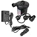 iPstyle Electric Air Pump for Inflatables, Portable Quick-Fill Air Mattress Pump with 3 Nozzles, Perfect Inflator/Deflator Pumps 110V AC/12V DC for Air Mattress Beds, Boats, Swimming Ring (Home Car)