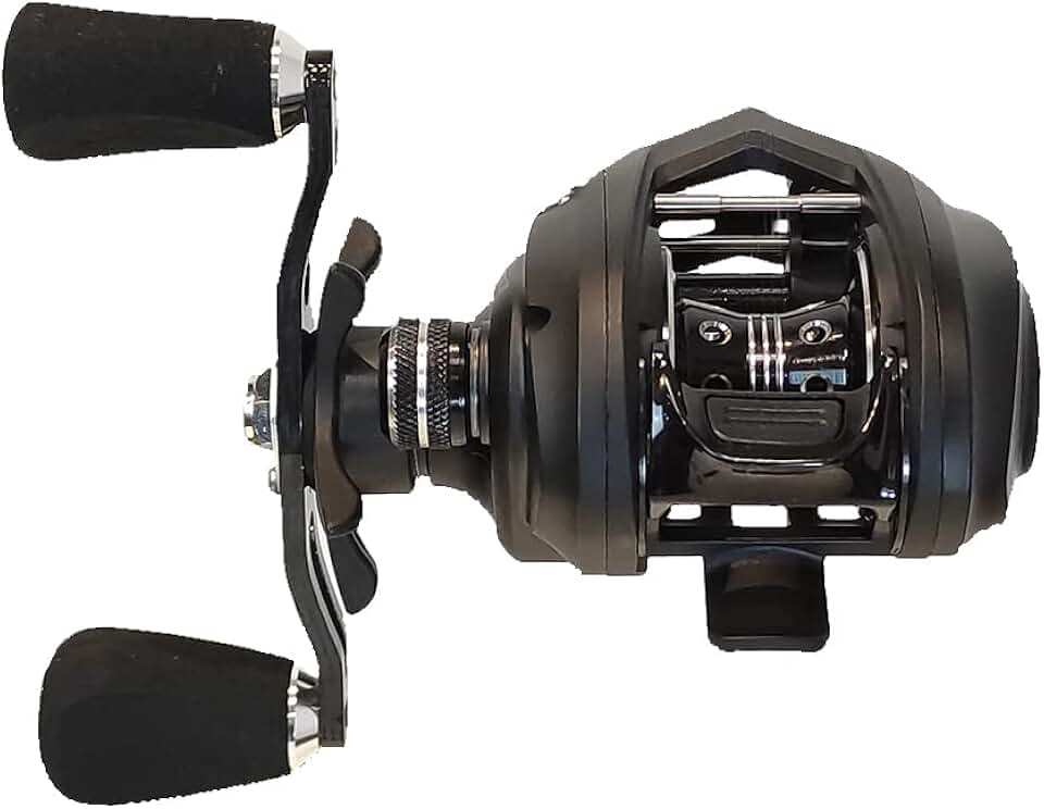 Carretilha Raptor Collection, Lado Direito, Perfil Baixo, 7+1, Modelo Extremamente Leve, Produzido em Carbono, Excelente Para a sua Pesca, Última Geração