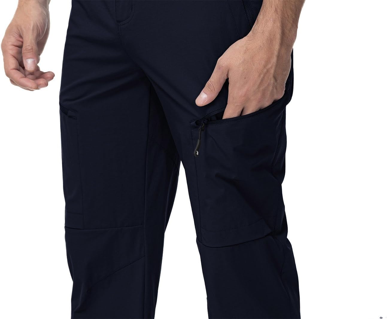 YSENTO Men's Cargo Hiking Pants Lightweight 5 Zipper Pockets Stretch Quick Dry Camping Fishing Travel Pants