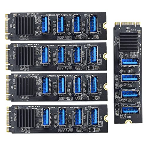 PCIE Riser Card M.2 NVME adaptateur multiport USB 3.0 pour configuration PC desktop