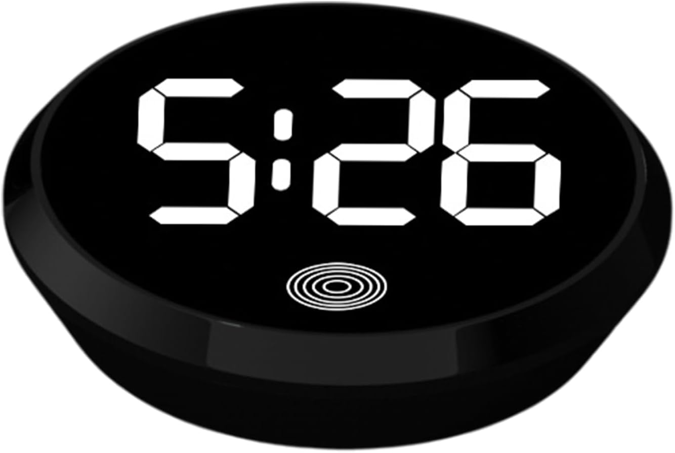 Clock for Car Dashboard Mini Round Touch-Control Digital Clock