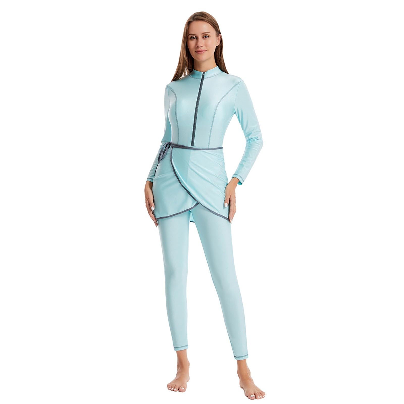 Muslimische Badeanzug Damen: Burkini Uv Rashguard Shape Bauchweg Swimsuits for Women Badebekleidung Push Up Große Größe Bademode Swim Suit Slim Fit Badeanzüge Schwimmanzug