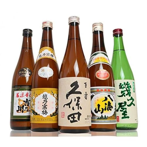 新潟3大有名酒 久保田・越乃寒梅・八海山と人定番酒飲み比べ720ml×5本