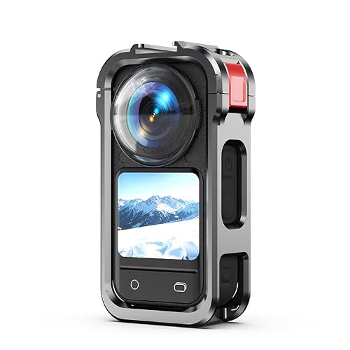 HENGFUQT �P�[�X For Insta360 X6 �P�[�W �ی�t���[�� �Ή� �P�[�W �ی�t���[�� �A���~�����t���[�� �P�[�X ���C�z�� �����t���[�� �E�T�M�P�[�W �y�� �A���~�j�E���� �Ռ��z�� �ώC�� �ȒP���E �J�����ی�A�N�Z�T���[�y�u���b�N