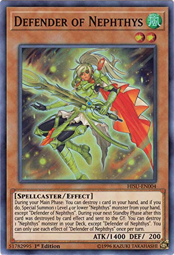 Yu-Gi-Oh! - Defender of Nephthys - HISU-EN004 - Hidden Summoners - 1st Edition - Super Rare