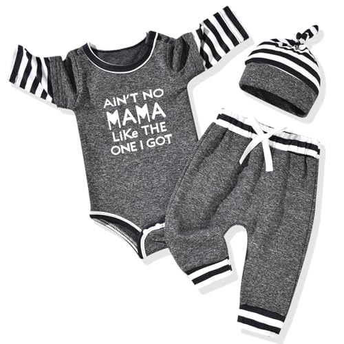Image of Aalizzwell Newborn Infant Baby Boys Fall Winter Outfit