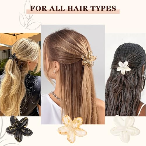 CUBACO 6 pinzas flores pequeñas para cabello mujeres miniatura 5