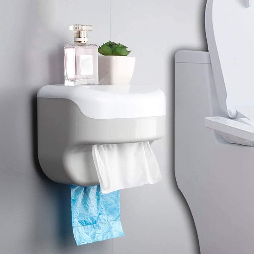 Toilet Roll Paper Hanger Bathroom Towel Rack Wall-Mounted Waterproof Holder