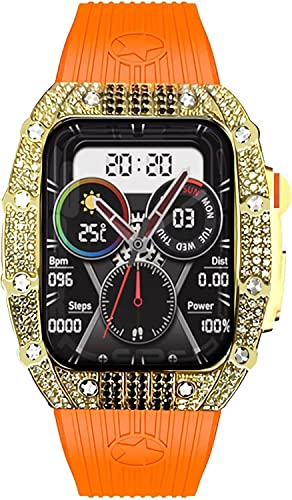 Bracelet montre silicone 45mm 44mm Apple Watch orné d'oxydes de zirconium blanc