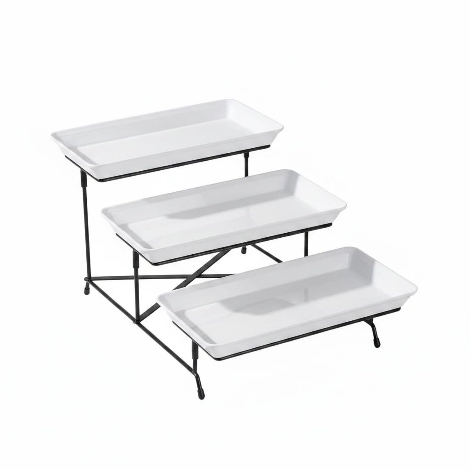 Alzata per Dolci Vassoio Espositore Supporto Buffet Porta Pasticcini Struttura Stabile con Ripiani Impilati per Organizzare Piatti E Bocconcini Adatta, 12 Pollici, style to 5