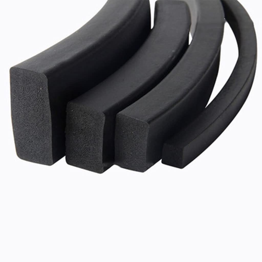 Silikonowa taśma uszczelniająca z pianki, Gumowa taśma uszczelniająca EPDM do okna drzwi szafki, płaska, 1 metr, wiele rozmiarów(10mm x 40mm)