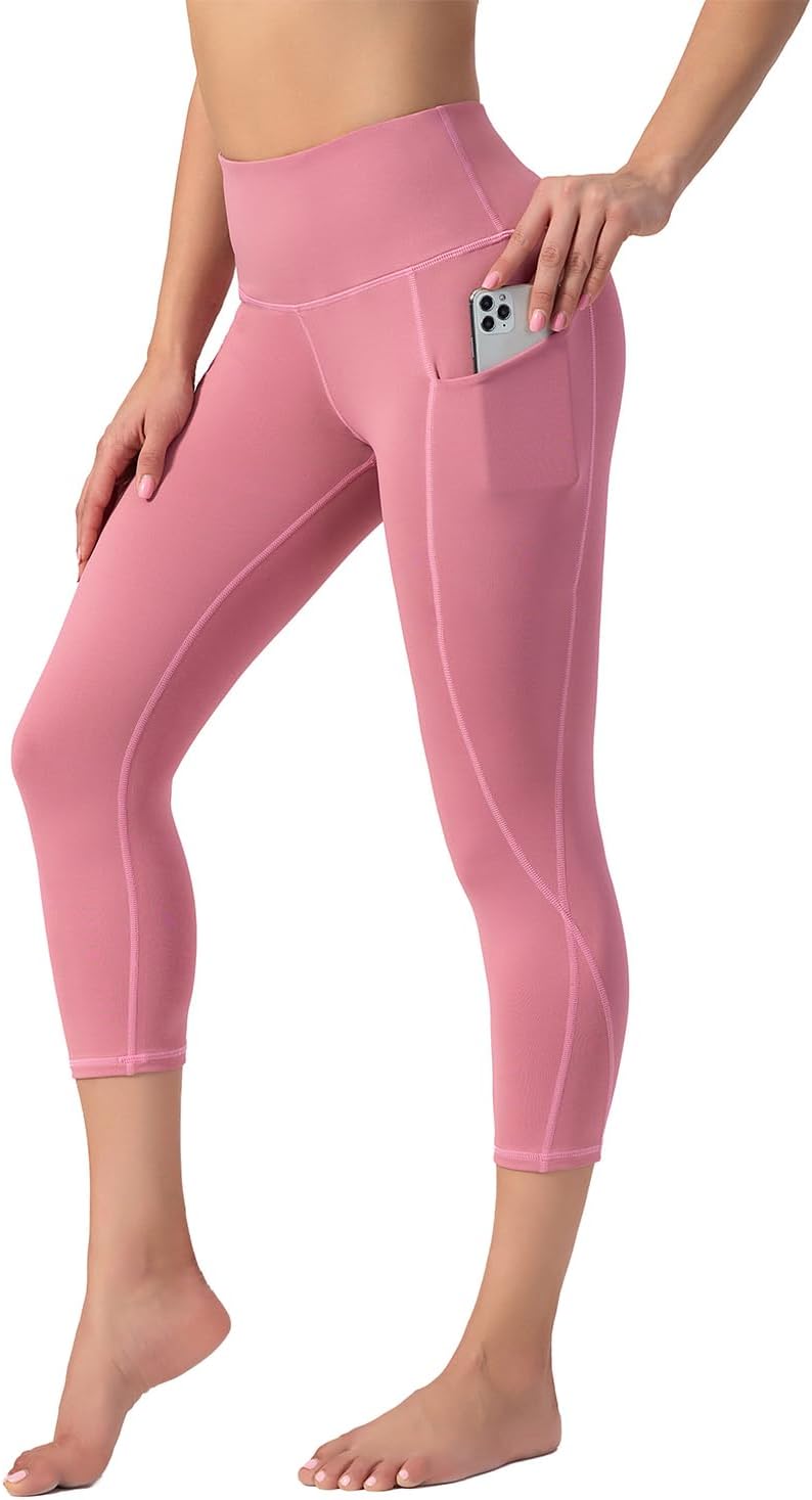 Auu Yoga Pants for Women High Waist Workout Leggings with Pockets Casual Running Stretch Long Pants