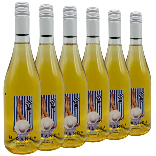 Vino Frizzante Blanco Graduación 9% - Lote 6 botellas de 75cl - Elaborado en La Rioja - Vino Espumoso Fresco, Dulce, Suave, Vino con Burbujas - Maridaje perfecto con comidas frescas y ligeras