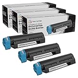 LD Compatible Toner Cartridge Replacement for Okidata 44574701 (Black, 3-Pack)