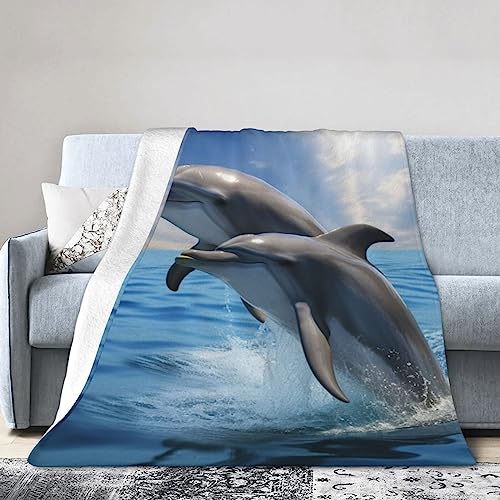 Couverture micro-polaire Two Dolphins anti-boulochage pour des nuits douces au lit - 2