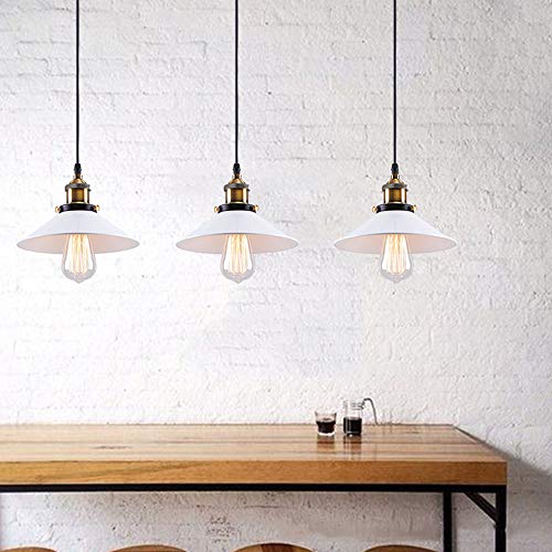 Luces colgantes retro blancas creativas para decorar mesas de restaurante 7