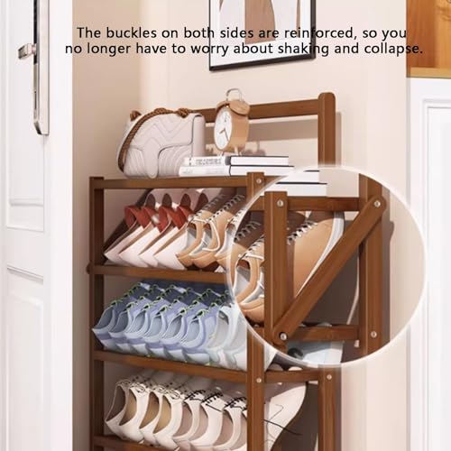 Meuble à chaussures étroit pour entrée étroite | Finition bambou - 4