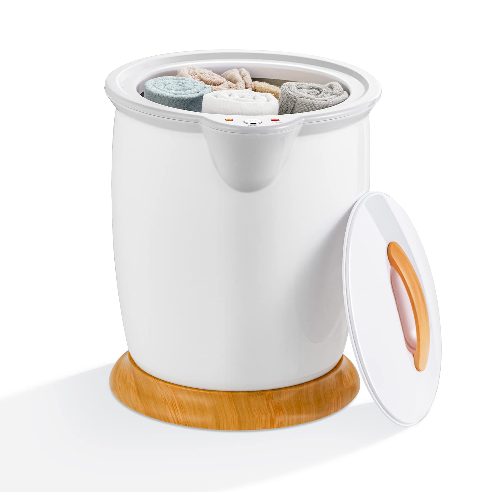 COSTWAY Scaldasalviette a Secchio, Scalda Asciugamani Grande capacità 20L con Porta Profumo, Scalda Asciugamani Portatile per Spa con Spegnimento Automatico, Adatto a 2 Asciugamani da Bagno