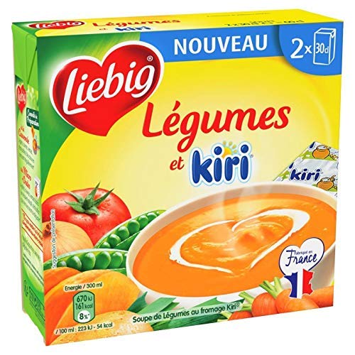 Velouté Légumes Et Kiri LIEBIG briques 600Ml idéal pour le dîner rapide des enfants - Lot de 3