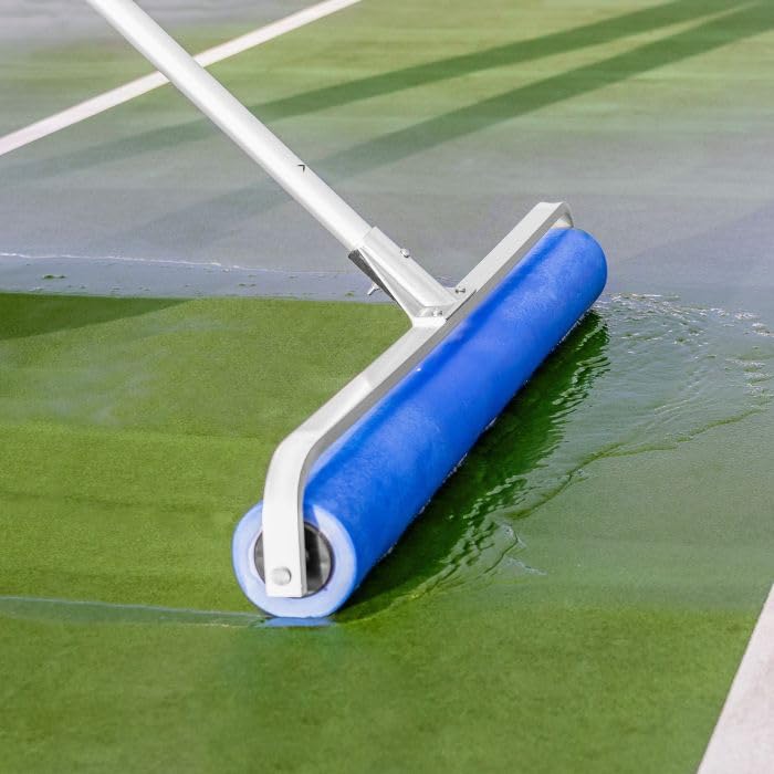 Tourna Dri Ready Roll Tennis Court Squeegee (Blue) - Optional Replacement Roller